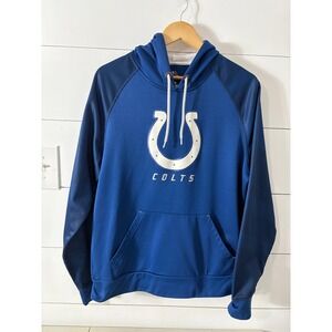Majestic Indianapolis Colts Therma Base Hoodie Pullover NFL Football Blue M